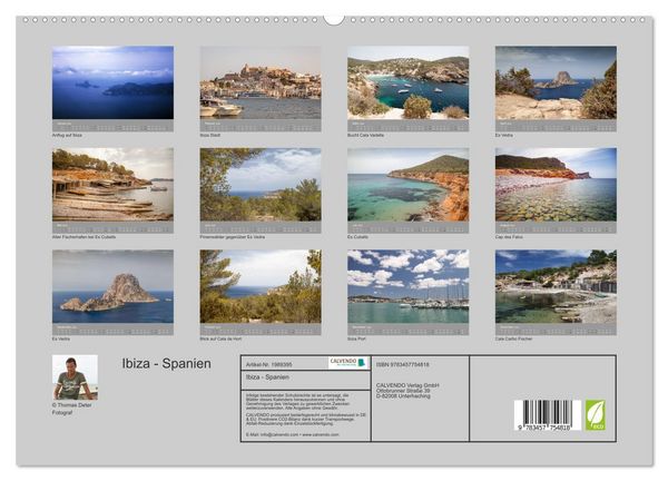 Produktbild: Ibiza - Spanien (hochwertiger Premium Wandkalender 2026 DIN A2 quer), Kunstdruck in Hochglanz