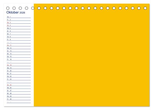 Produktbild: Farbiger Bastelkalender (Tischkalender 2026 DIN A5 quer), CALVENDO Monatskalender