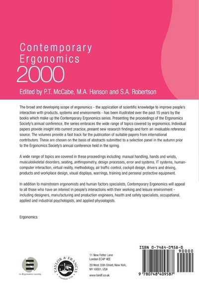 Produktbild: Contemporary Ergonomics 2000