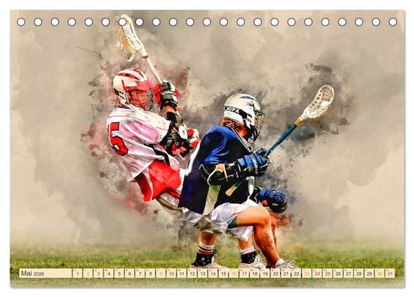 Produktbild: Ich liebe Lacrosse (Tischkalender 2026 DIN A5 quer), CALVENDO Monatskalender