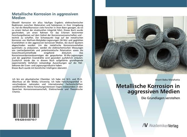 Metallische Korrosion in aggressiven Medien, Taschenbuch von Anant Babu Marahatta, AV Akademikerverlag, 9786200657107