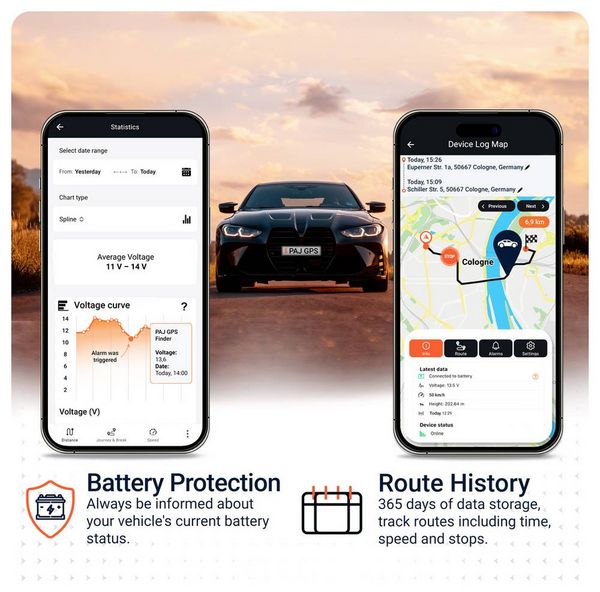 Produktbild: PAJ GPS VEHICLE FINDER 4G 2.0 GPS Ortungssystem Fahrzeugtracker Schwarz 1St.
