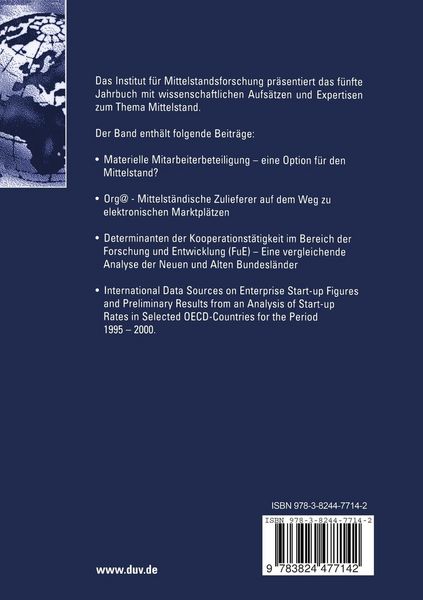 Produktbild: Jahrbuch zur Mittelstandsforschung 1/2002