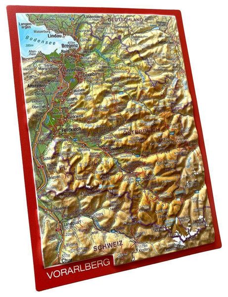 Produktbild: Reliefpostkarte Vorarlberg