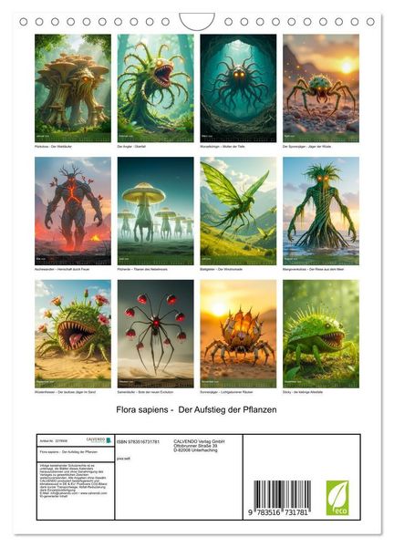 Produktbild: Flora sapiens - Der Aufstieg der Pflanzen (Wandkalender 2026 DIN A4 hoch), CALVENDO Monatskalender