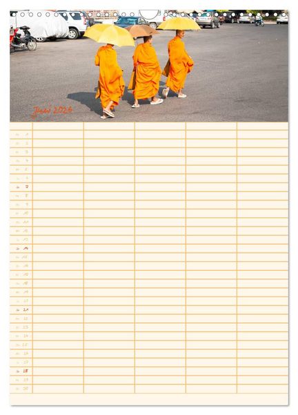 Produktbild: EXOTISCHES S&Uuml;DOSTASIEN - Familienplaner 2026 (Wandkalender 2026 DIN A3 hoch), CALVENDO Monatskalender