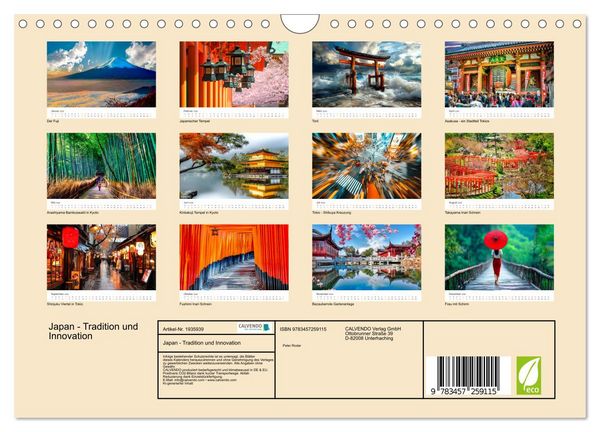 Produktbild: Japan - Tradition und Innovation (Wandkalender 2026 DIN A4 quer), CALVENDO Monatskalender