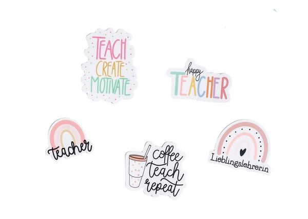Produktbild: Teachly Sticker-Bundle, Lieblingslehrerin, 5er Set