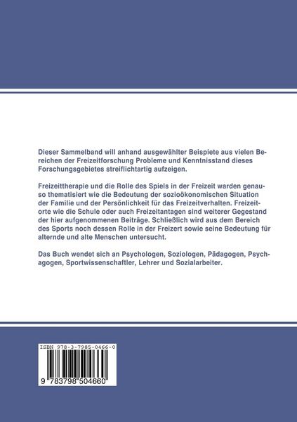 Produktbild: Aktuelle Beitr&auml;ge zur Freizeitforschung