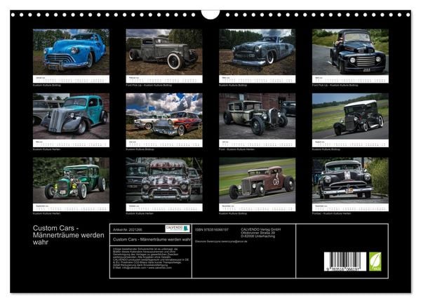 Produktbild: Custom Cars - M&auml;nnertr&auml;ume werden wahr (Wandkalender 2026 DIN A3 quer), CALVENDO Monatskalender