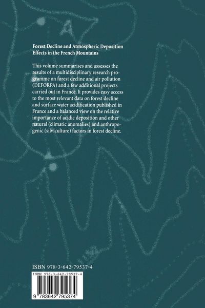 Produktbild: Forest Decline and Atmospheric Deposition Effects in the French Mountains