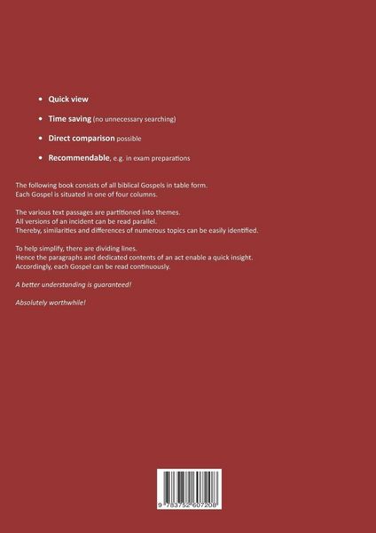 Produktbild: The Four Gospels at a Glance