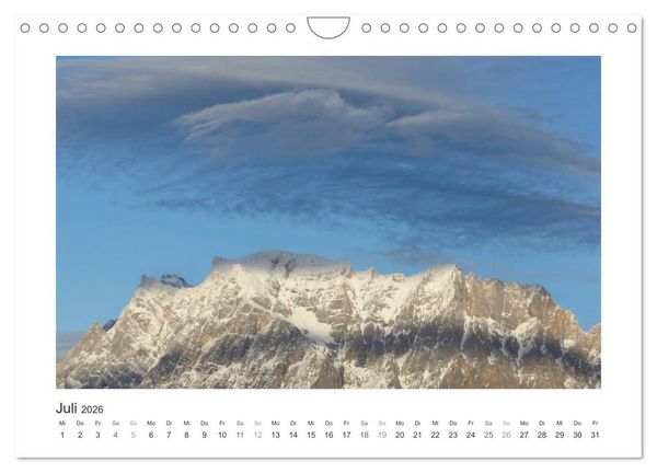 Produktbild: Die sch&ouml;nsten Gipfel der Alpen - Giganten aus Fels und Eis (Wandkalender 2026 DIN A4 quer), CALVENDO Monatskalender