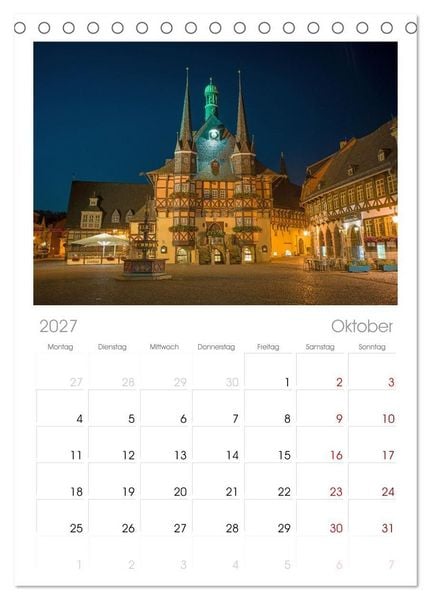 Produktbild: Tischplaner 2027 - Wernigerode - Historische Fachwerkstadt am Harz (A5 Tischkalender zum Aufstellen) CALVENDO