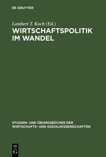 Produktbild: Wirtschaftspolitik im Wandel