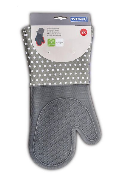 Produktbild: Topfhandschuhe Silikon Grau, 1 Paar