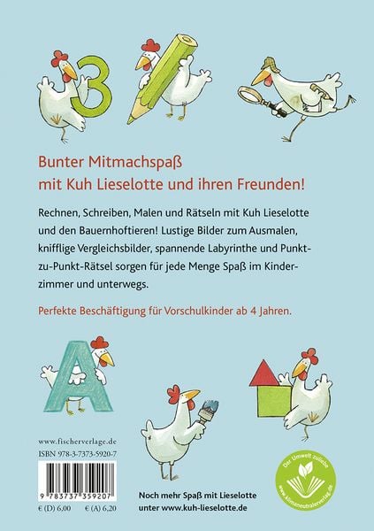 Produktbild: Mein lustiger Lieselotte Mitmachblock