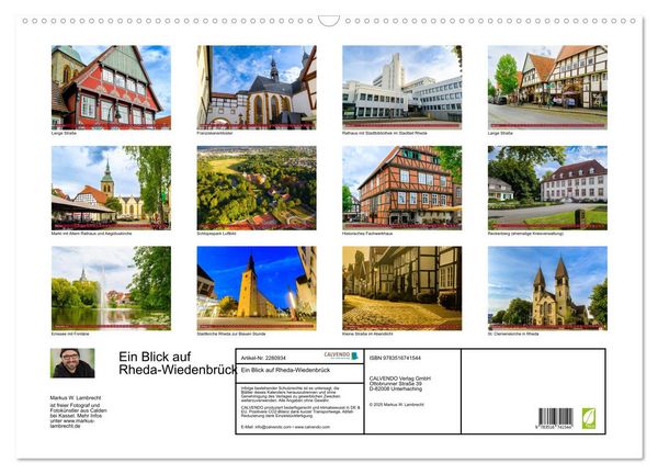 Produktbild: Ein Blick auf Rheda-Wiedenbr&uuml;ck (Wandkalender 2026 DIN A2 quer), CALVENDO Monatskalender