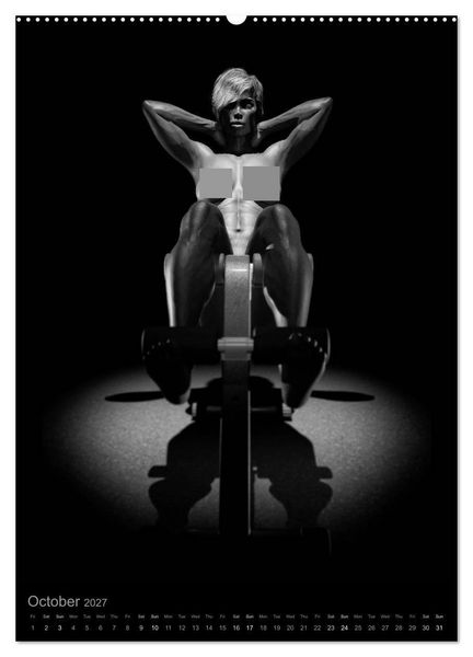 Produktbild: POWER NUDES (High Quality Premium Wall Calendar 2027 DIN A2 portrait),CALVENDO 12 Month Wall Calendar