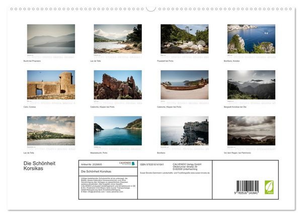Produktbild: Die Sch&ouml;nheit Korsikas (hochwertiger Premium Wandkalender 2026 DIN A2 quer), Kunstdruck in Hochglanz