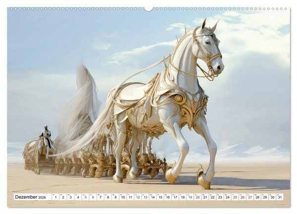 Produktbild: Surrealismus trifft Pferdefans (Wandkalender 2026 DIN A2 quer), CALVENDO Monatskalender