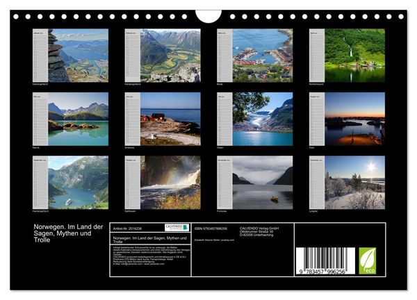 Produktbild: Norwegen. Im Land der Sagen, Mythen und Trolle (Wandkalender 2026 DIN A4 quer), CALVENDO Monatskalender