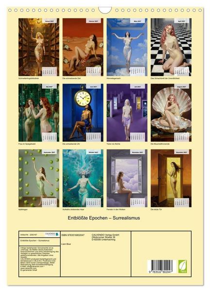 Produktbild: Entbl&ouml;&szlig;te Epochen &ndash; Surrealismus (Wandkalender 2027 DIN A3 hoch), CALVENDO Monatskalender