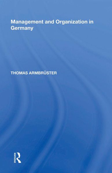 Produktbild: Management and Organization in Germany