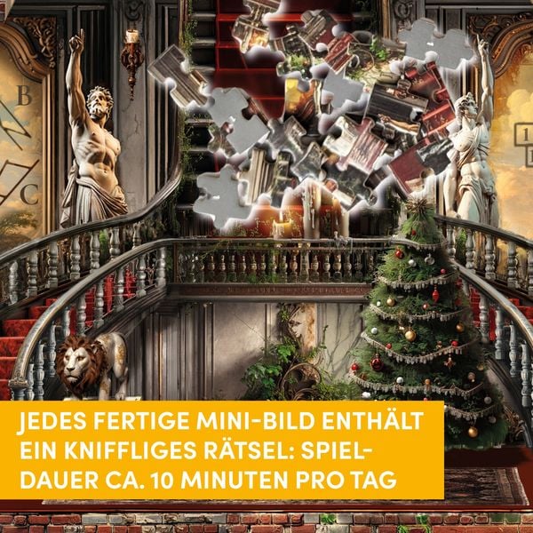 Produktbild: Puzzle-R&auml;tsel-Adventskalender: Das verwunschene Schloss &ndash; 24 Puzzles mit insgesamt 960 Teilen