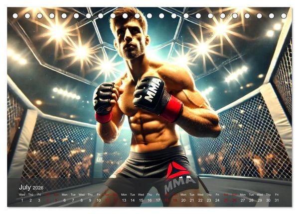 Produktbild: MMA UK - The ultimate fight (Desk Calendar 2026 DIN A5 landscape), CALVENDO 12 Month DeskCalendar