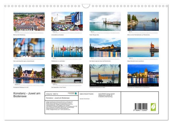 Produktbild: Konstanz - Juwel am Bodensee (Wandkalender 2026 DIN A3 quer), CALVENDO Monatskalender
