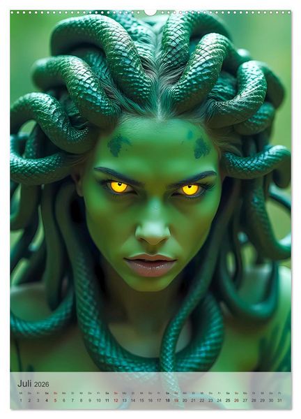 Produktbild: Griechische Mythologie - G&ouml;tter, Helden und Monster (hochwertiger Premium Wandkalender 2026 DIN A2 hoch), Kunstdruck in Hochglanz