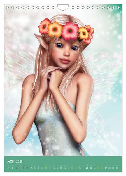 Produktbild: Fantasy Lichtwesen (Wandkalender 2026 DIN A4 hoch), CALVENDO Monatskalender