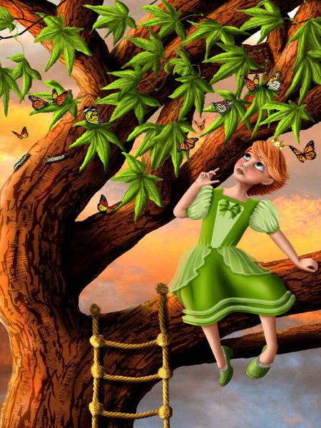 Produktbild: CALVENDO Puzzle Prinzessin und die Schmetterlinge | 1000 Teile Lege-Gr&ouml;&szlig;e 64x48cm Foto-Puzzle f&uuml;r gl&uuml;ckliche Stunden