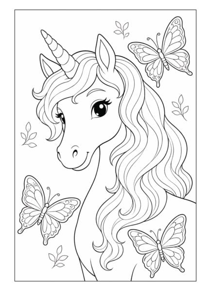 Produktbild: Einhorn Malbuch f&uuml;r M&auml;dchen von 6&ndash;8 Jahren mit 50 zauberhaften Ausmalbildern