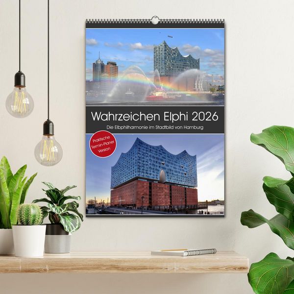 Produktbild: Wahrzeichen Elphi (Wandkalender 2026 DIN A2 hoch), CALVENDO Monatskalender