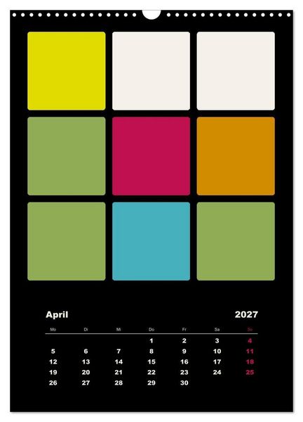 Produktbild: Fotokalender FARBFL&Auml;CHEN (Wandkalender 2027 DIN A3 hoch), CALVENDO Monatskalender