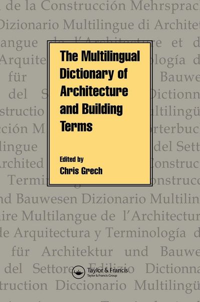 Produktbild: Multilingual Dictionary of Architecture and Building Terms