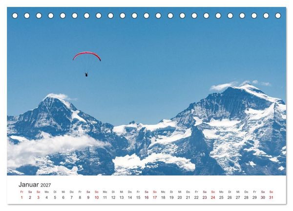 Produktbild: Berner Oberland - Bergwelten (Tischkalender 2027 DIN A5 quer), CALVENDO Monatskalender