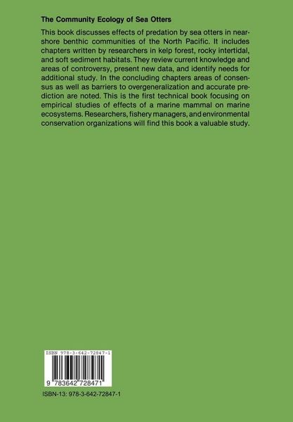 Produktbild: The Community Ecology of Sea Otters