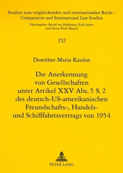 Produktbild: Kaulen, D: Anerkennung von Gesellschaften unter Artikel XXV