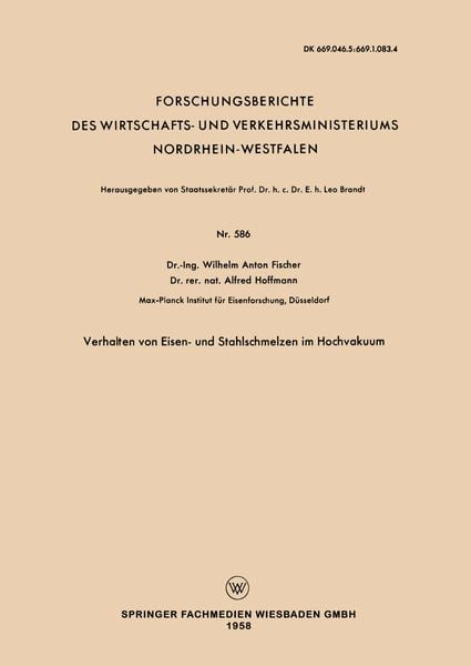 Produktbild: Verhalten von Eisen- und Stahlschmelzen im Hochvakuum