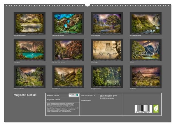 Produktbild: Magische Gefilde (hochwertiger Premium Wandkalender 2026 DIN A2 quer), Kunstdruck in Hochglanz