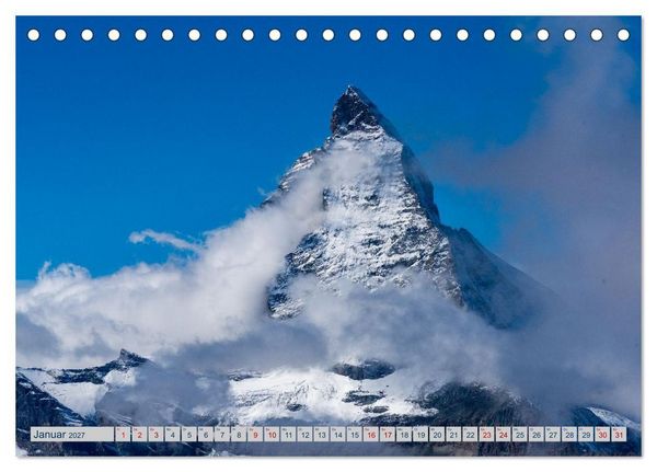 Produktbild: Eine Helireise ums Matterhorn (Tischkalender 2027 DIN A5 quer), CALVENDO Monatskalender