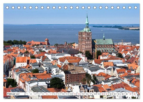 Produktbild: Stralsund - Momente einer Reise (Tischkalender 2027 DIN A5 quer), CALVENDO Monatskalender