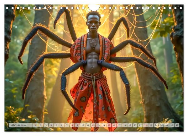 Produktbild: Afrikanische Mythologie - G&ouml;tter, Helden und Monster (Wandkalender 2026 DIN A4 quer), CALVENDO Monatskalender