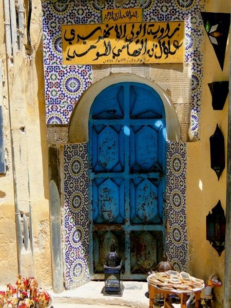 Produktbild: CALVENDO Puzzle T&uuml;r in Fes | 1000 Teile Lege-Gr&ouml;&szlig;e 64x48cm Foto-Puzzle f&uuml;r gl&uuml;ckliche Stunden