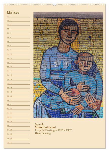 Produktbild: M&uuml;tter mit Kindern in der Kunst (hochwertiger Premium Wandkalender 2026 DIN A2 hoch), Kunstdruck in Hochglanz