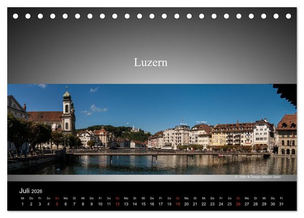 Produktbild: Panorama Schweiz (Tischkalender 2026 DIN A5 quer), CALVENDO Monatskalender