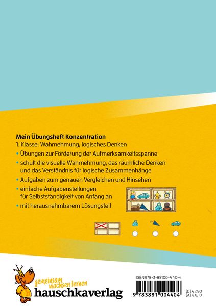 Produktbild: Mein &Uuml;bungsheft Konzentration - Schulanfang: Wahrnehmung, logisches Denken